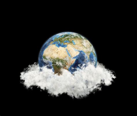 Planet Earth With Some Clouds Stock Illustration Illustration Of