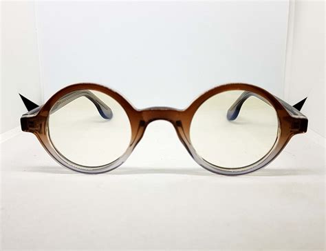 ประมูลสินค้ามือสอง small vintage reproduction round eyeglass frames full rim acetate glasses