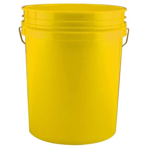 Leaktite 5 Gal Yellow Bucket 120 Pack 210667 The Home Depot