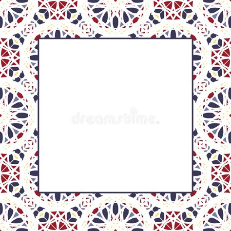 Oriental Ornamental Mosaic Border Arabic Design For Page Decoration