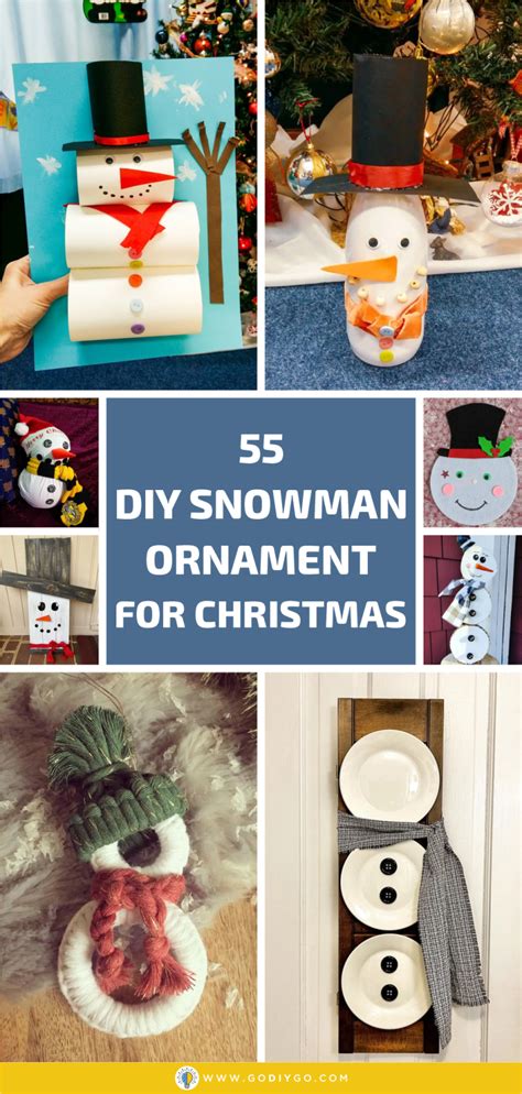 55 Diy Snowman Ornament For Christmas Godiygocom