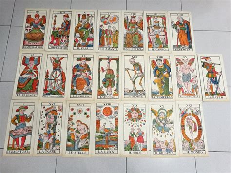 22 Tarot Cards Arcani Maggiori From Piedmont Printed On Catawiki