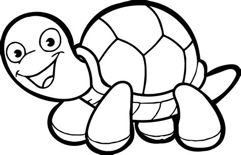 Tortoise Turtle Coloring Cute Cartoon Wallpapers Clipart Clip