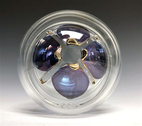 Drops Of Violet Puzzle Ball By Sage Churchill Foster Art Glass Paperweight Artful Home