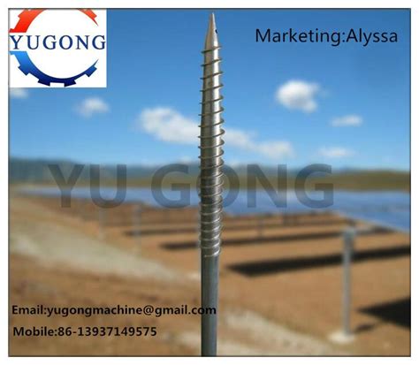 Hot Dipped Galvanized Ground Screws For Solar Mounting Yg Machinery
