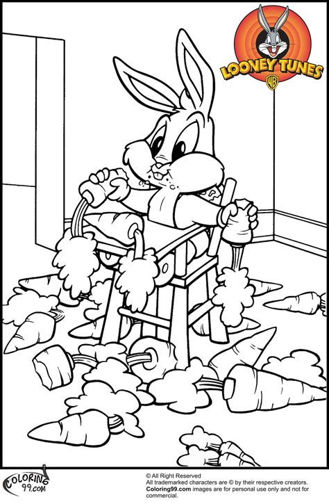 Baby Bugs Bunny Coloring Pages Team Colors
