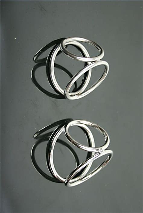 Chrome Triple Cock And Ball Ring Metal Cock Ring Cock Ring Free