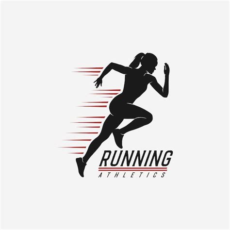 Premium Vector Contest Running Female Athletics Logo Vector