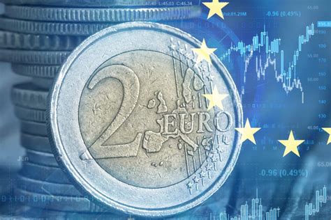 Euro Coins And Capital Market Chart Stock Photo Image Of Finance