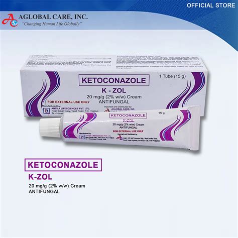 Ketoconazole K Zol 20mgg 2 Ww Cream Antifungal 15g Best For