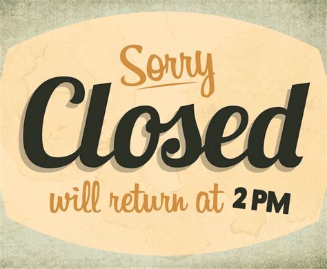 Sorry Were Closed Sign Vector Vector Art And Graphics