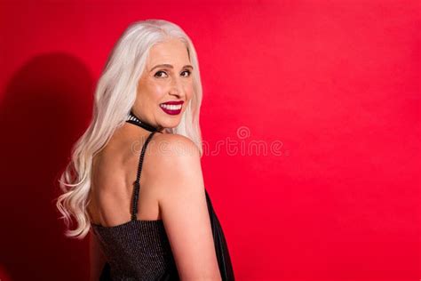 Profile Photo Of Attractive Aged Grey Haired Lady Luxury Look Evening