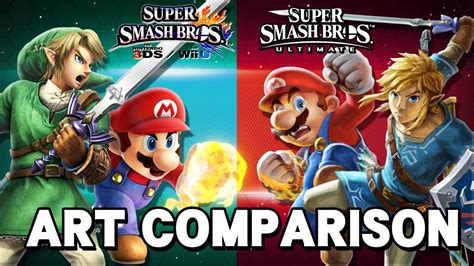 Character Art Comparison Smash 4 Vs Smash Ultimate Youtube