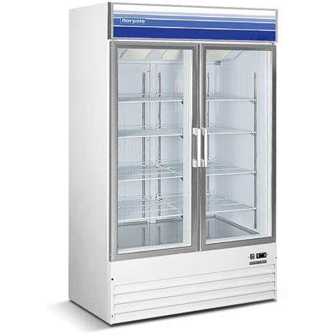 Norpole 29 Cu Ft 2 Door Mechandiser Freezer White Apara Supply