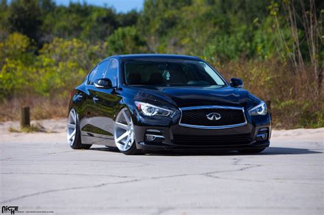 Stanced Infiniti Q50 Enhanced With Air Suspension And Niche Rims