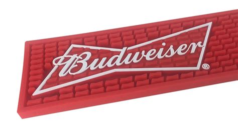 Budweiser Beer Spiced Rum Long Bar Mat Spill Mat Rail Drip Mat Buy