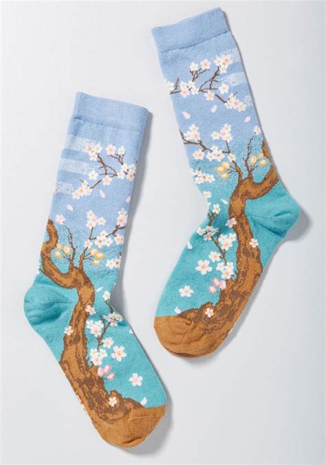 Beloved Cherry Blossoms Socks Unique Socks Outfit Inspiration Fall Socks