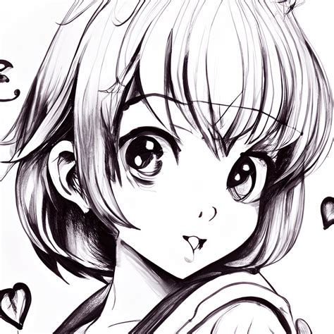 Cute Girl Anime Manga Pencil Sketch Pencil Color Drawing Inking Black