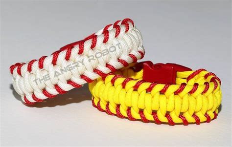 Maybe you would like to learn more about one of these? Baseball Stitched Paracord Bracelet - White Red - Red Buckle | Paracord bracelets, Paracord ...
