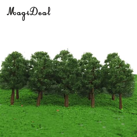 MagiDeal 20Pcs Lot 1 150 Scale Plastic Model Trees Train Railroad