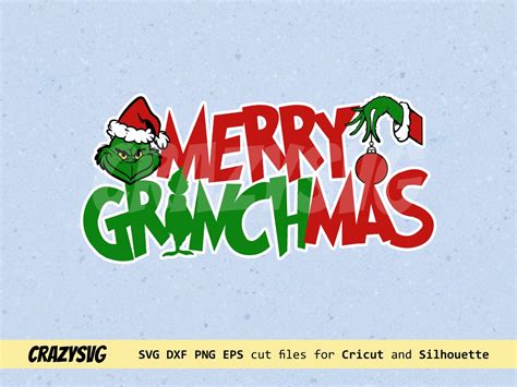Merry Grinchmas Cake Topper SVG PNG Grinch Birthday PNG Vectorency