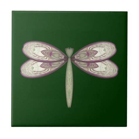 Rosy Nouveau Dragonfly Ceramic Tile In 2021 Dragonfly