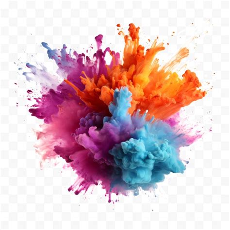 Premium Vector Powder Or Paint Explosion Colorful Splash Of Paint