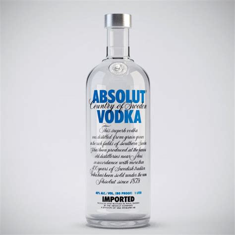 Max Absolut Vodka Bottle