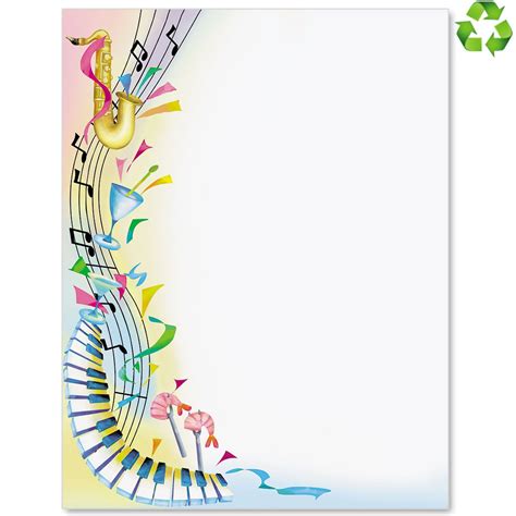 Music And Fun Border Papers Borders For Paper Music Border Letter Paper