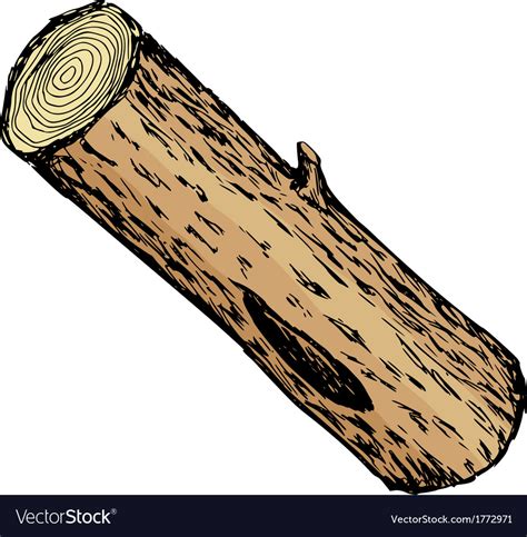 Wood Log Royalty Free Vector Image Vectorstock