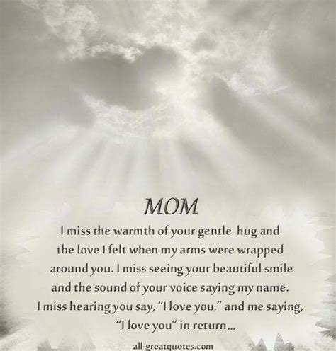 Mothers In Heaven Quotes Mom In Heaven Poem Missing Mom In Heaven