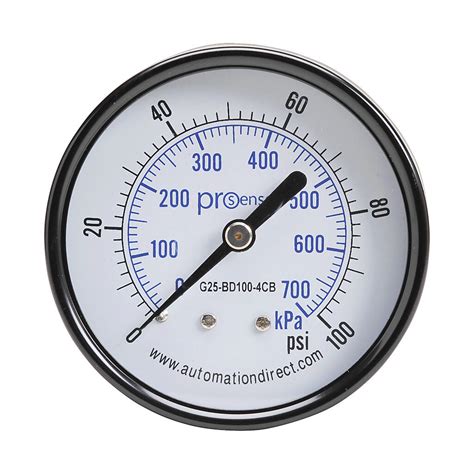 Mechanical Pressure Gauge 0 To 100 Psig0 To 700 Kpa Pn G25 Bd100