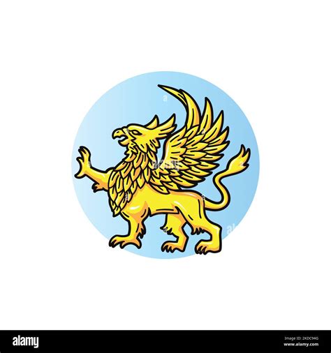 A Vector Illustration Of The Griffin Half Eagle And Half Lion Mythical