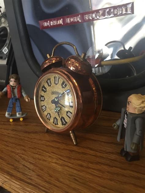 Back To The Future Bulova Copper Alarm Clock Delorean Mcfly 1783223892