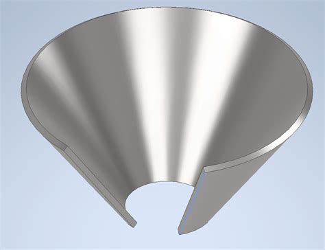 Cad How To Add A Flange To Sheet Metal Cone Funnel In Autodesk