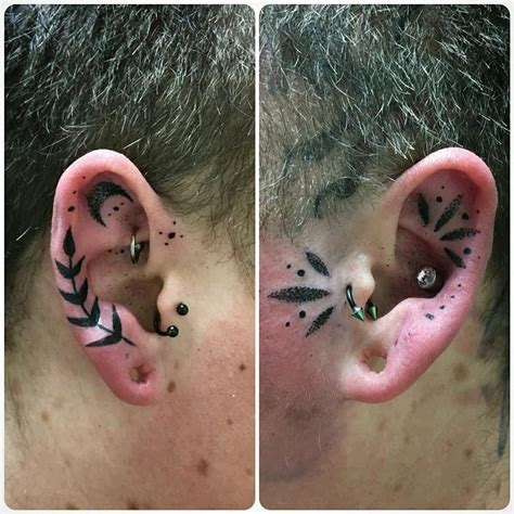 69 Perfect Ear Tattoo Designs That You Should Embrace This Summer