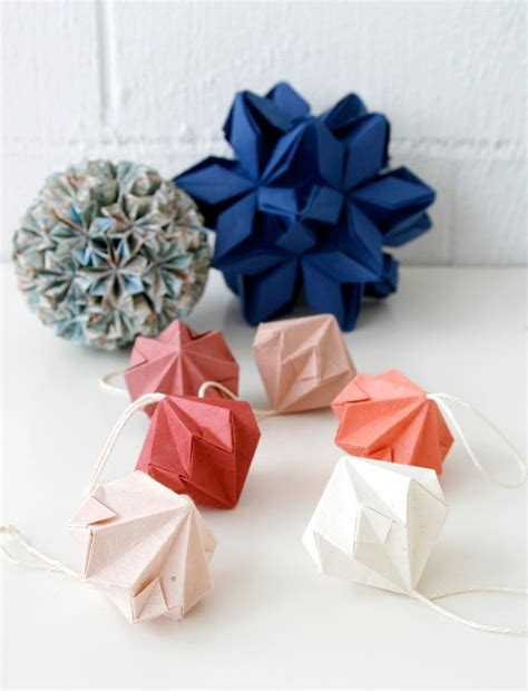 Handmade Origami Diamond Ornaments X 6 Etsy