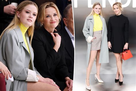 Reese Witherspoon And Daughter Ava Phillippe Look Like Twins In The Front Row At Paris Fashion