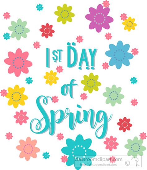 Seasonal Clipart First Day Of Spring Clipart 2 Classroom Clipart