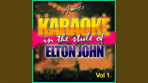 Can You Feel The Love Tonight In The Style Of Elton John Karaoke