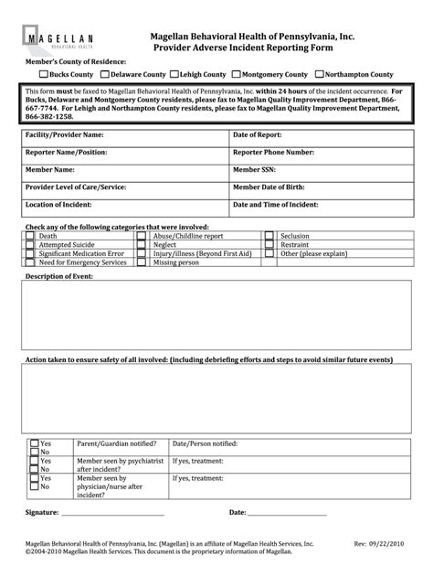 Magellan Incident Report Fill Out And Sign Online Dochub