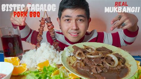 bistek tagalog beef steak pork bbq filipino food mukbang inspired by noypi eats shoutouts