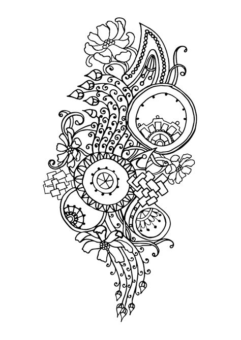 Free printable abstract coloring sheets spectacular mandala pages. Flower Coloring Pages for Adults - Best Coloring Pages For ...