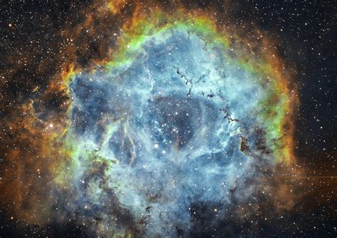 The Rosette Nebula In Sho Captured With 11 Inch Telescope Space On