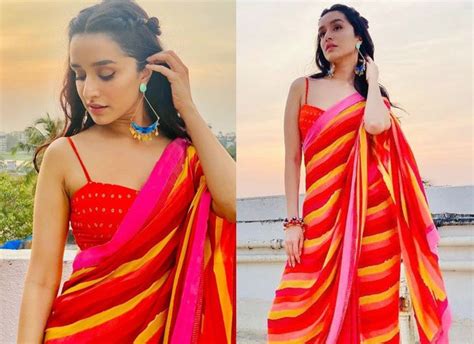 Shraddha Kapoor Looks Radiant In Her Desi Avatar In A Saree Worth Rs 14000 14000 Bollywood