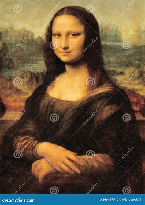 Mona Lisa Easel And Leonardo Da Vinci Cartoon Vector Cartoondealer