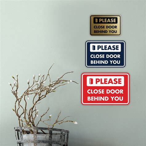 Classic Framed Please Close Door Behind You Wall Or Door Sign Etsy
