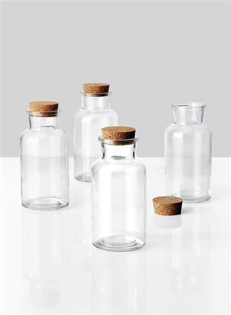 Glass Bottle Bud Vases With Cork Tops Glass Bottles With Corks Glass Bottles Bottle
