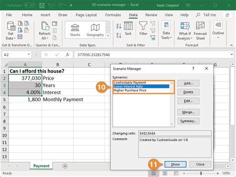 Scenario Manager In Excel