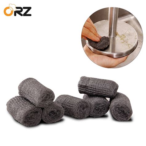 Orz Pcs Lot Kitchen Cleaning Brush Dish Pot Magic Cleaner Stainless Steel Wool Sponges Clean